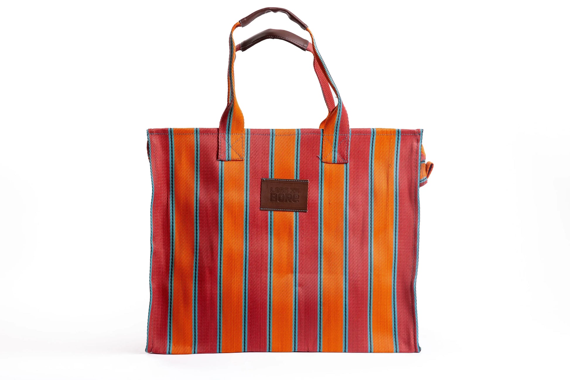 Explorer bag in brick and blaze colors, made of recycled nylon, from Less is Bore