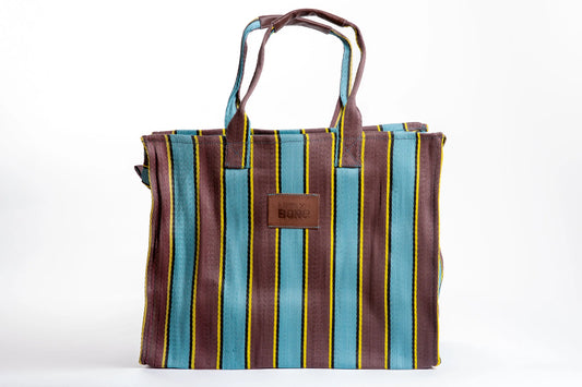Explorer bag in Sky & Steel colors, made of recycled nylon, from Less is Bore