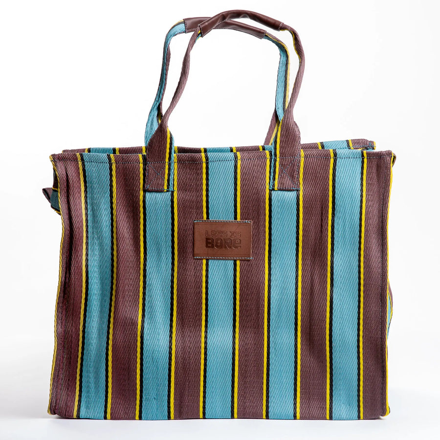 Explorer bag in Sky & Steel colors, made of recycled nylon, from Less is Bore